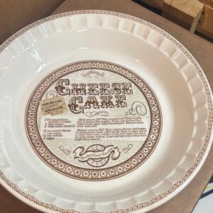 Vintage Cheesecake Pie Dish